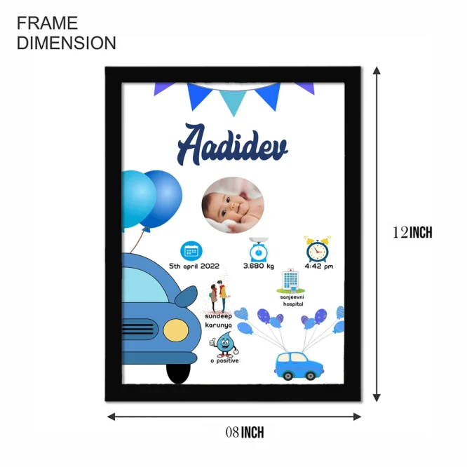 Customized Baby Birthday Frame (2) - Image 2